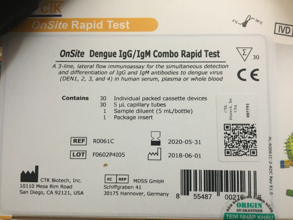 OnSite Dengue IgG/IgM Combo Rapid Test