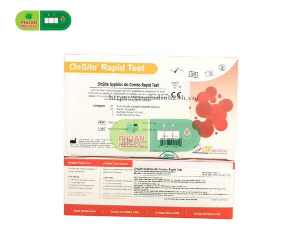 CTK Biotech – Kít thử nhanh phát hiện kháng thể xoẵn khuẩn giang mai IgM, IgG, IgA