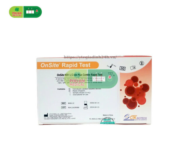 CTK Biotech – Khay thử xét nghiệm định tính kháng thể kháng HIV-1 và HIV-2