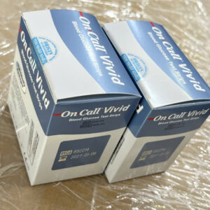 Que thử đường huyết On Call Vivid phản ứng với đường glucose trong máu, kết quả chính xác cao (25 cái)