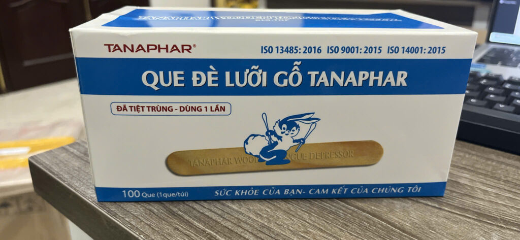 QUE ĐÈ LƯỠI GỖ TANAPHAR – ĐÃ TIỆT TRÙNG, DÙNG 1 LẦN