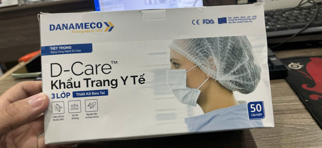 KHẨU TRANG Y TẾ 3 LỚP D-CARE™ – DANAMECO