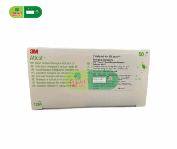 Chỉ thị sinh học 3M Attest™ Rapid Readout Biological Indicator EO (50 ống/hộp)
