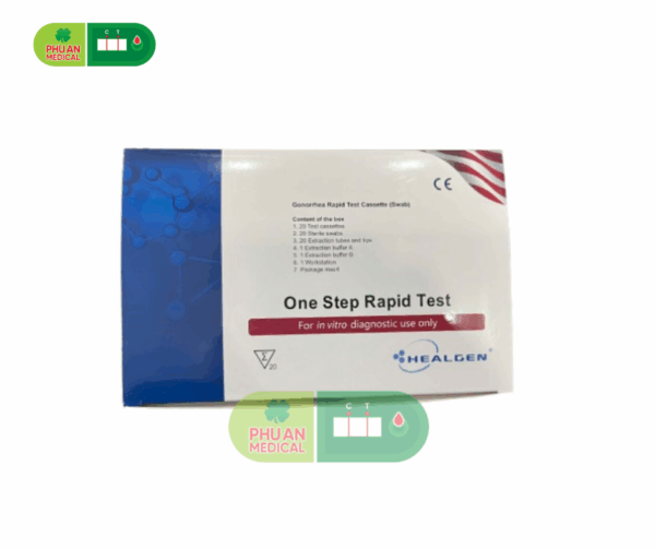 Healgen – BỘ TEST NHANH LẬU CẦU (Gonorrhea Rapid Test Cassette – Swab)