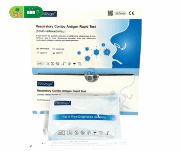 GeneSign Influenza A/B Antigen Rapid Test Combo (Cúm A/B)
