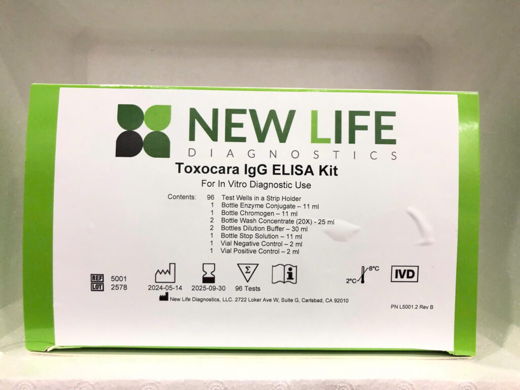 Toxocara IgG ELISA Kit (xét nghiệm giun đũa chó mèo)