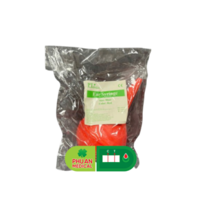 Quả bóp cao su 1 van 90ml PT Medical (boa đỏ vệ sinh liền vòi / ear syringe) – PT medical