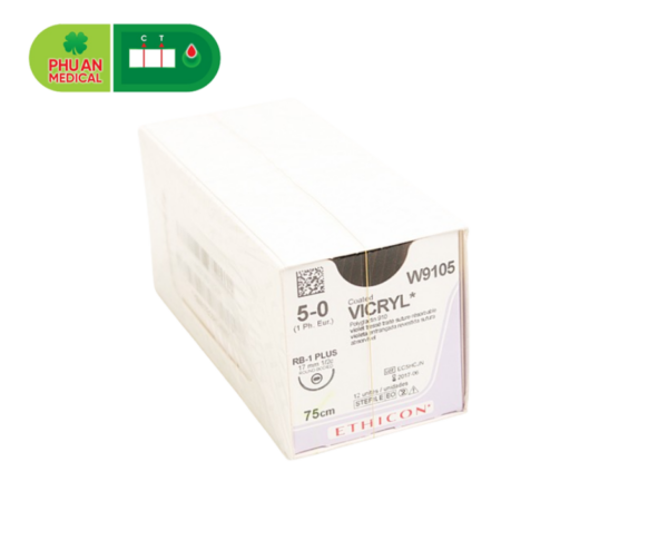 Chỉ phẫu thuật Vicryl 5-0 (tròn) W9105