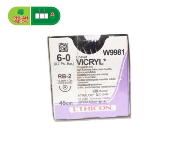 Chỉ phẫu thuật Vicryl 6-0 (tròn) W9981