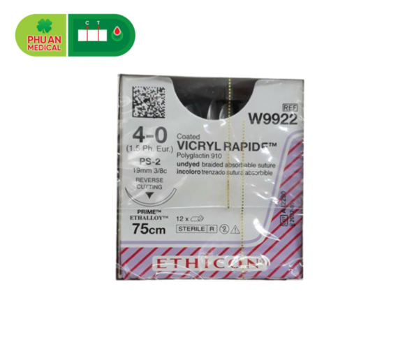 Chỉ phẫu thuật Vicryl Rapide 4-0 (tam giác) W9922