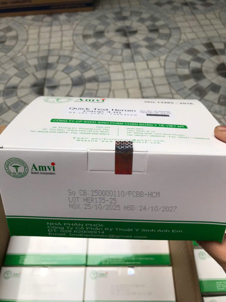 QUE THỬ NHANH HEROIN – QUICK TEST HEROIN (STRIP 4.0) – Amvi