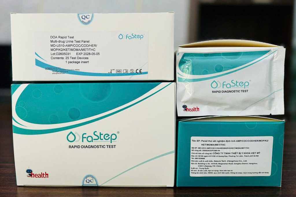 Que thử ma tuý 10 chân AMP/COC/COD/ HER/MOP/K2/KET/MDMA/MET/THC – FASTEP