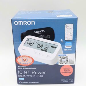 Máy đo huyết áp bắp tay Omron IQ BT Power Hem 7194T1 Flc Afib hỗ trợ đo huyết áp, cảnh báo đột quỵ