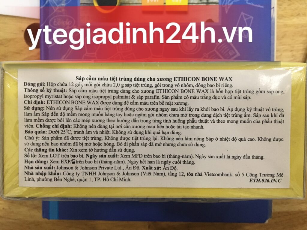Sáp Cầm Máu Tiệt Trùng Dùng Cho Xương ETHICON BONE WAX
