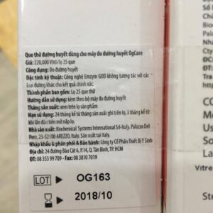 Que thử đường huyết OG Care
