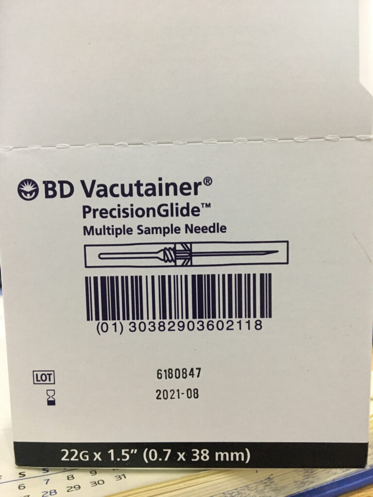 Kim lấy máu 2 đầu đốc đục cỡ 22G