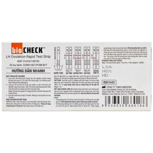 Que thử phát hiện ngày rụng trứng Bio Check cho kết quả trong 5 – 10 phút (7 cái)