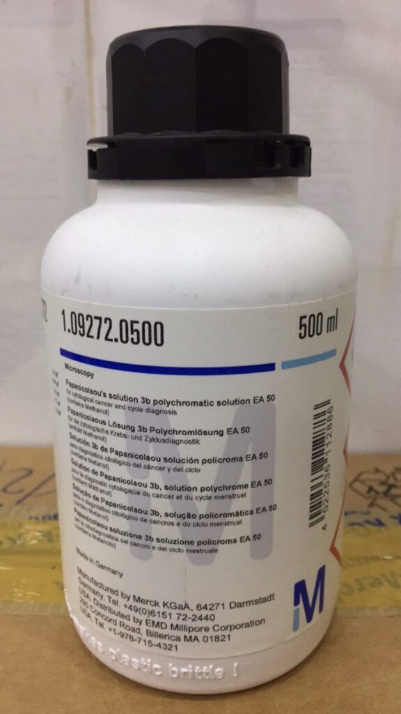 Dung dịch Papanicolaous Solution 38 Polychromatic Solution EA 50 dùng trong xét nghiệm và chẩn đoán