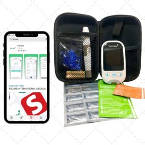 Máy đo đa thông số FaCare M168, đo đường huyết, mỡ máu, acid uric, ketone, lactate