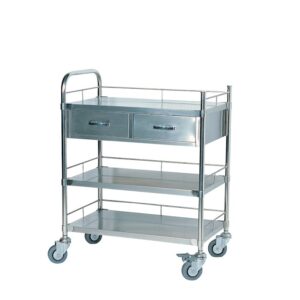 Xe Tiêm Inox 50 x 80cm có tay đẩy