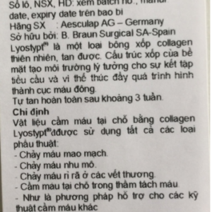 Xốp cầm máu Lyostypt BBRAUN