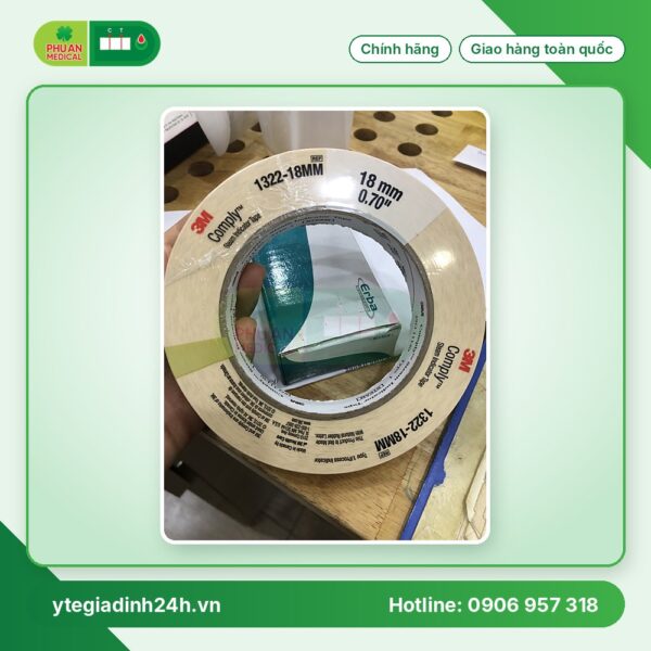Băng keo hấp nhiệt trong y tế 3M 1322 18MM