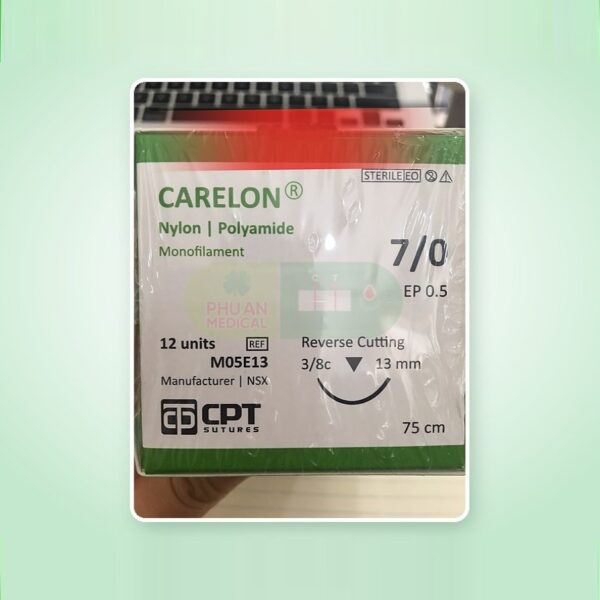 Chỉ Phẫu Thuật CPT-Carelon(Nylon/Polyamide) 7/0 3/8c 13mm