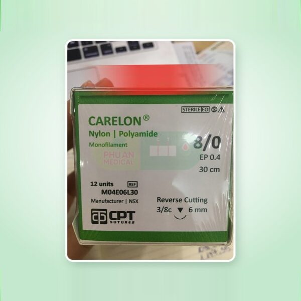 Chỉ Phẫu Thuật CPT-Carelon ( Nylon/ Polyamide ) 8/0 M04E06L30
