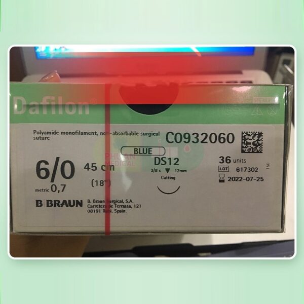 Chỉ Phẫu Thuật Dafilon Blue 6/0 ( 0,7 ) 45cm DS12