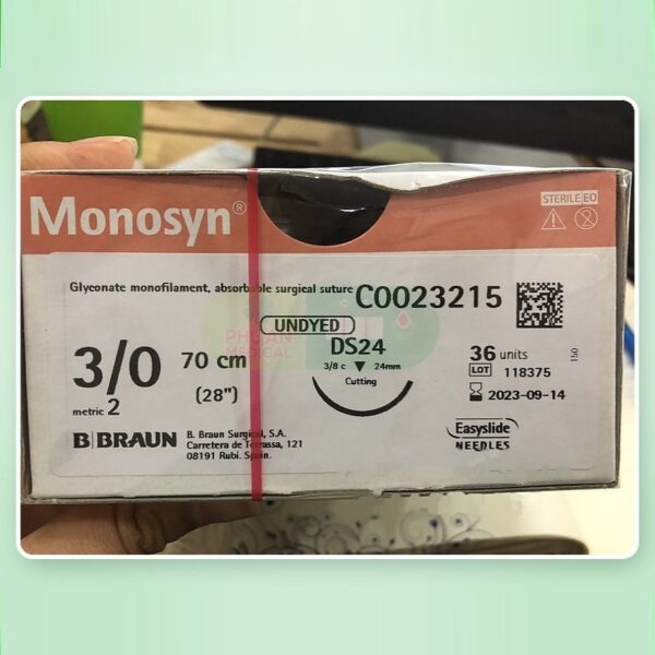 Chỉ phẫu thuật MONOSYL UNDYED 3/0, 70CM DS24 C0023215