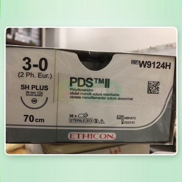 Chỉ phẫu thuật tổng hợp đơn sợi tự tiêu tiệt trùng PDS II W9124H