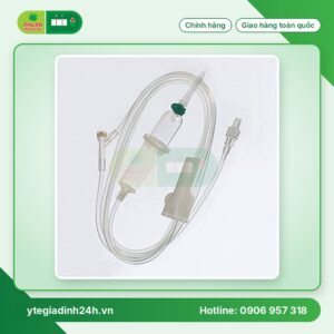 Dây truyền dịch 20 giọt/ml Có bầu đếm giọt 2 ngăn (cứng – mềm) Không có chất phụ gia DEHP