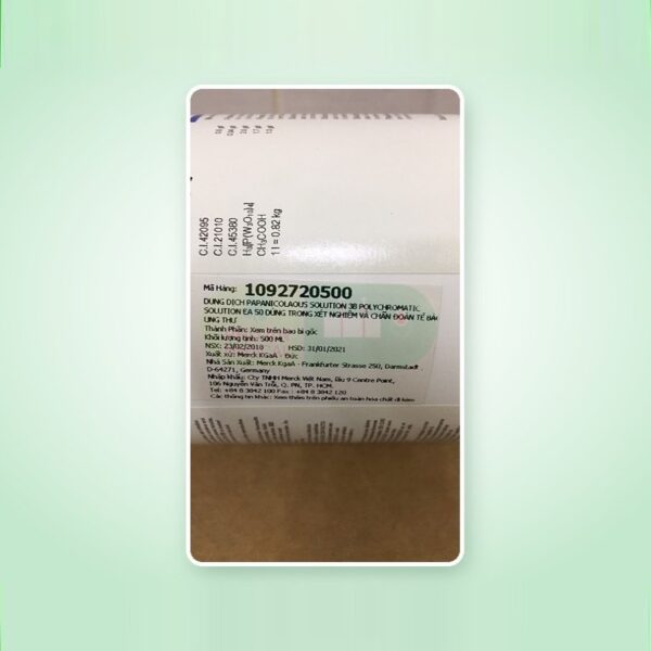 Dung dịch Papanicolaous Solution 38 Polychromatic Solution EA 50 dùng trong xét nghiệm và chẩn đoán