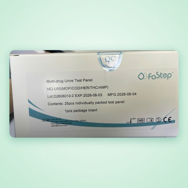 Khay thử ma túy 5 chân (MOP/COD/HER/THC/AMP) – FaStep