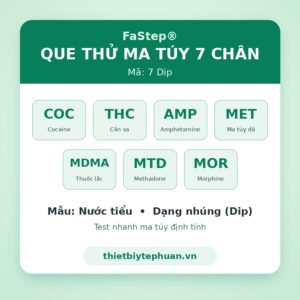 Que thử ma túy 7 chân (COC/THC/AMP/MET/MDMA/MTD/MOR) – FaStep