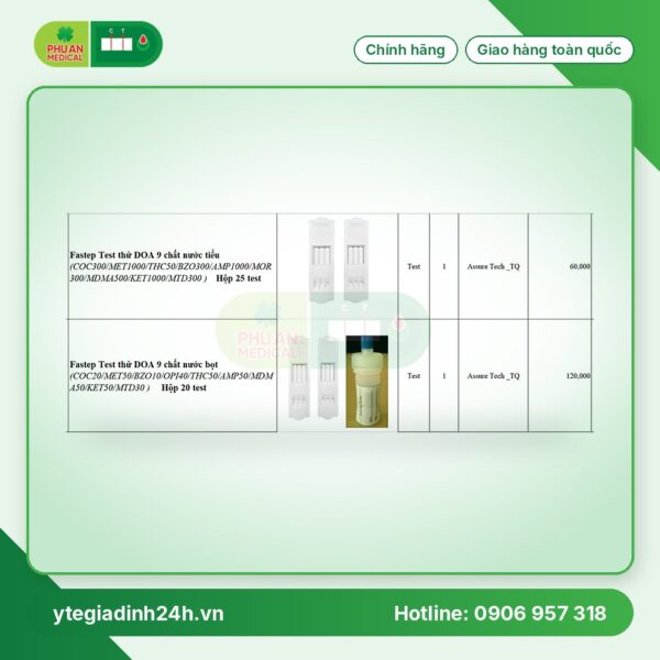 Fastep Test thử DOA 9 chất nước tiểu