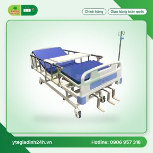 Giường 3 tay quay sắt sơn tĩnh điện