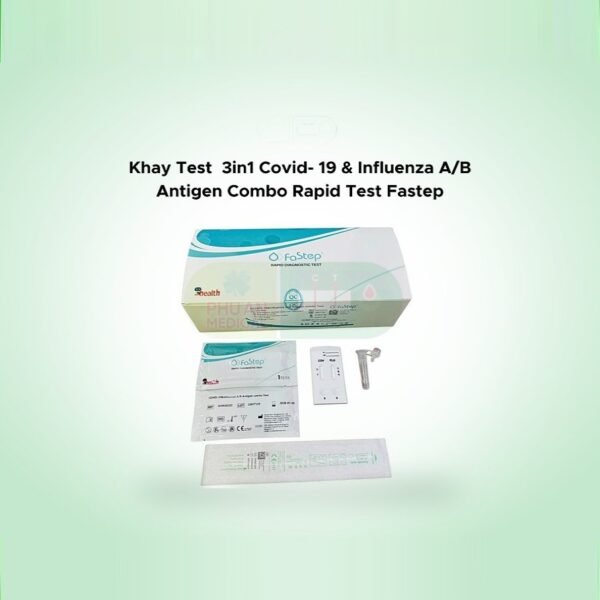 Khay test nhanh CÚM 3in1 Flu A/B & COVID FASTEP
