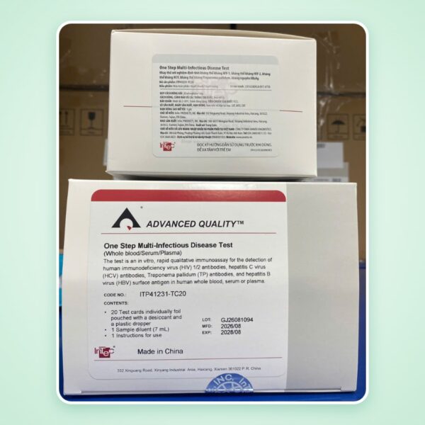 Khay thử xét nghiệm định tính HIV-1/2, HCV, Giang mai (TP), HBsAg – InTec ITP41231-TC20