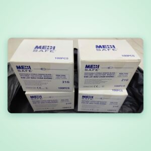 Kim lấy máu chân không 21G Medisafe – loại đốc kim thông thường (hộp 100 cái)