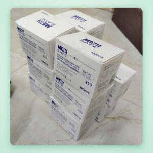Kim lấy máu chân không 22G Medisafe – loại đốc kim thông thường (hộp 100 cái)