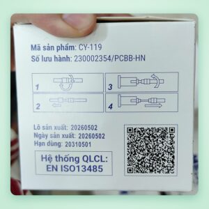 Kim lấy máu chân không 22G Medisafe – loại đốc kim thông thường (hộp 100 cái)