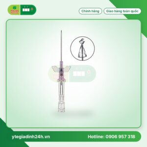 Kim luồn TM an toàn các số 16,18,20,24G Có đầu bảo vệ bằng kim loại. Có cánh, không cửa bơm thuốc