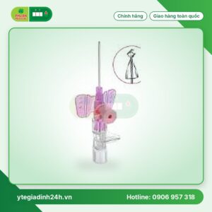Kim luồn TM an toàn G18 Có đầu bảo vệ bằng kim loại. Có cánh có cửa bơm thuốc