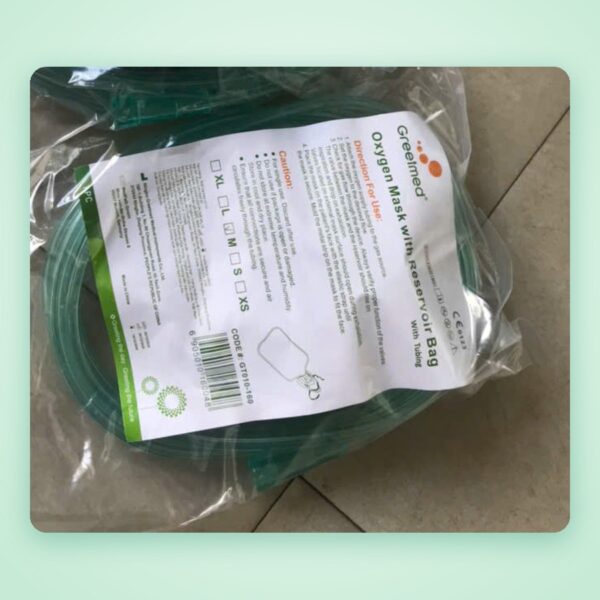 Mặt nạ oxy có túi (Oxygen Mask with Reservoir Bag) – Greetmed