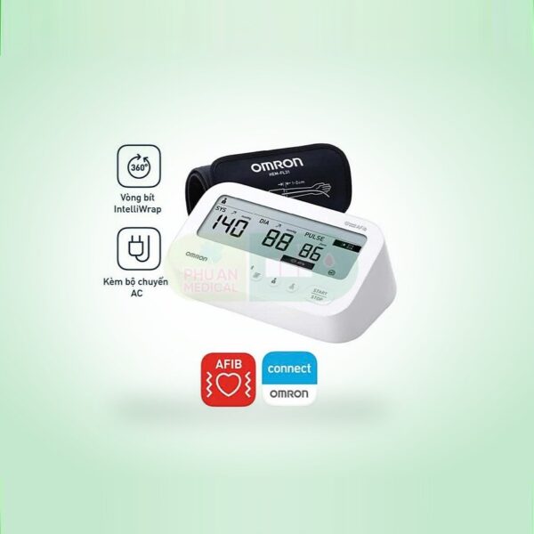 Máy đo huyết áp bắp tay Omron IQ BT Power Hem 7194T1 Flc Afib (dòng mới 2026)