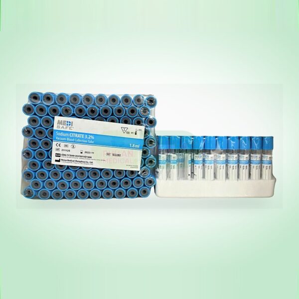 Medisafe – Ống nghiệm máu chân không SODIUM CITRATE 3,2% 1.8ml