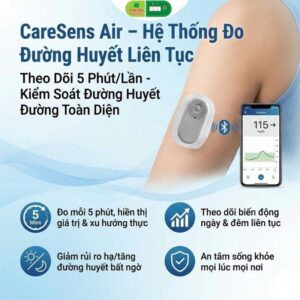 Máy Cảm Biến Đo Đường Huyết Caresens Air Hàn Quốc Không Cần Lấy Máu