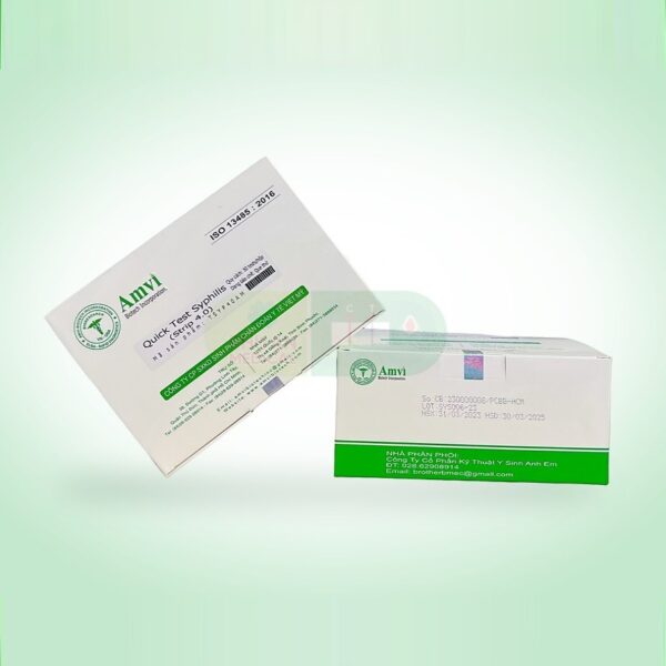 Que test nhanh Giang mai Syphilis AMVI