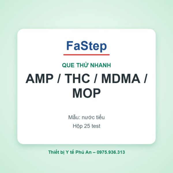 Que thử ma túy 4 chỉ số (AMP/THC/MDMA/MOP) – FaStep